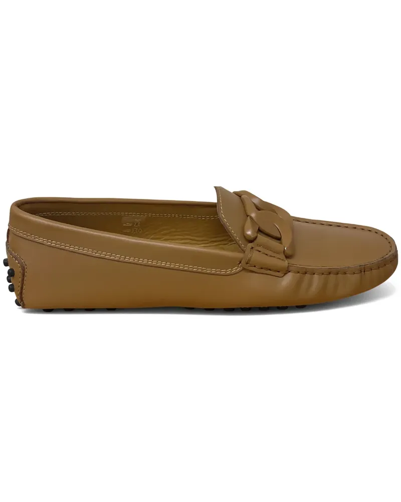 TOD'S chain-detail loafers - Nude Nude
