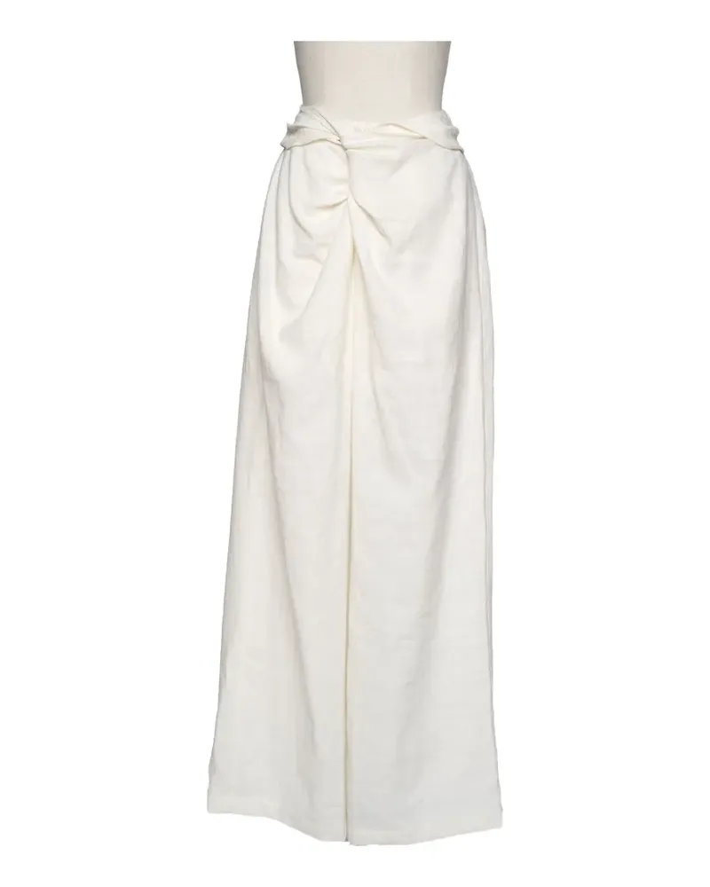 Muller of Yoshiokubo twist-detail palazzo pants - Schwarz Schwarz