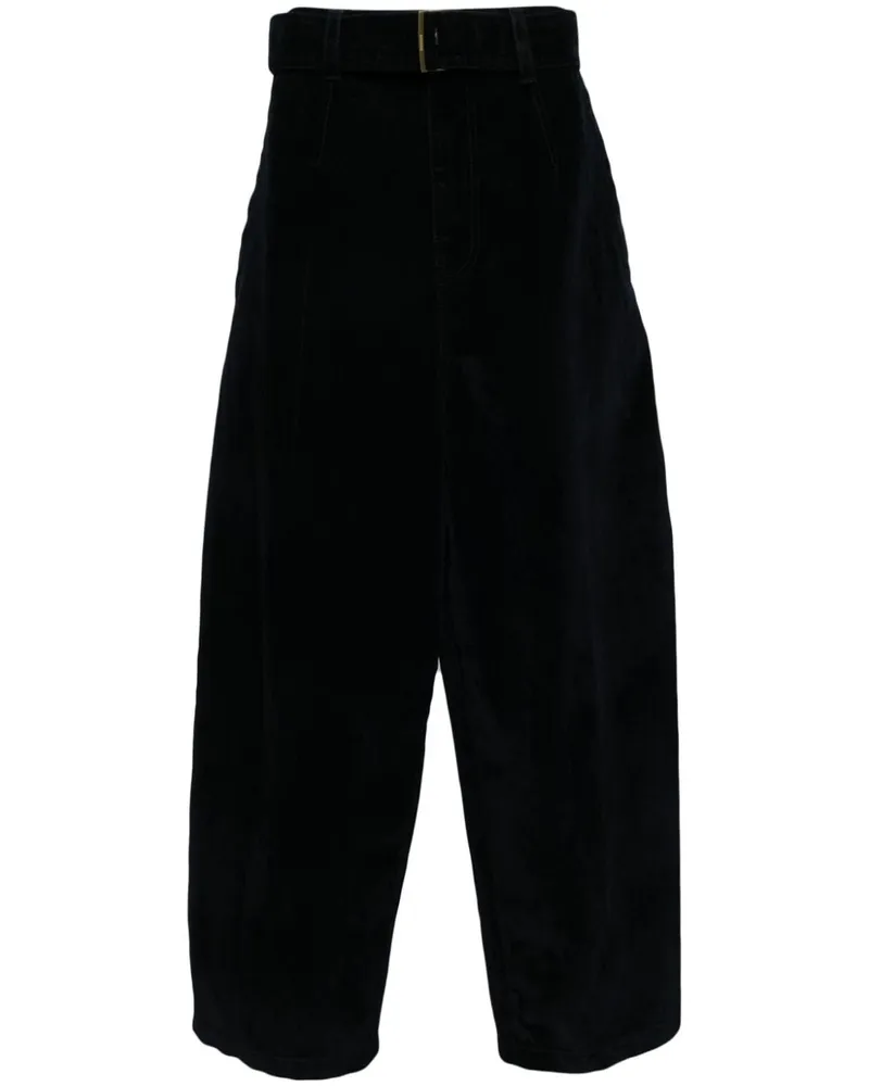 SONGZIO Geschwungene Jeans mit Gürtel - Blau Blau