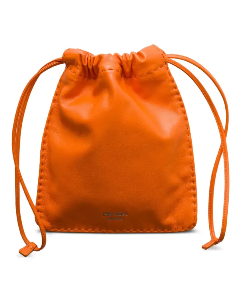 Prada nappa-leather smartphone pouch - Orange Orange
