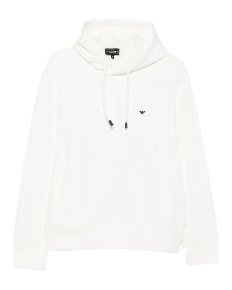Emporio Armani Hoodie mit Logo-Patch - Weiß Weiß