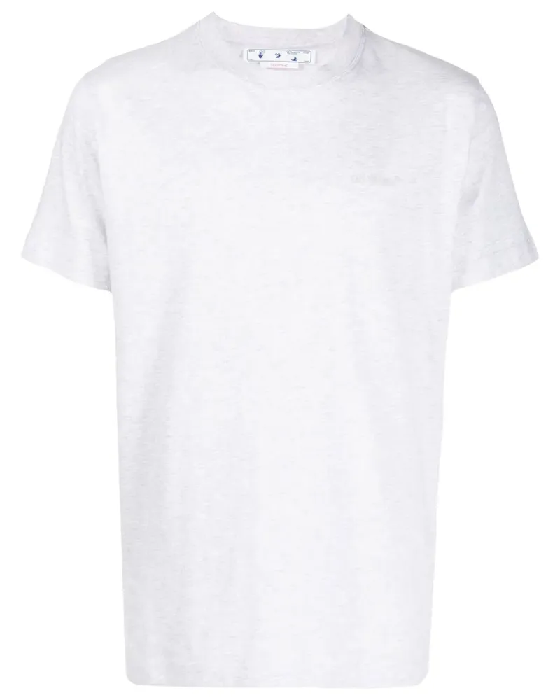 OFF-WHITE T-Shirt mit diagonalen Streifen - Grau Grau
