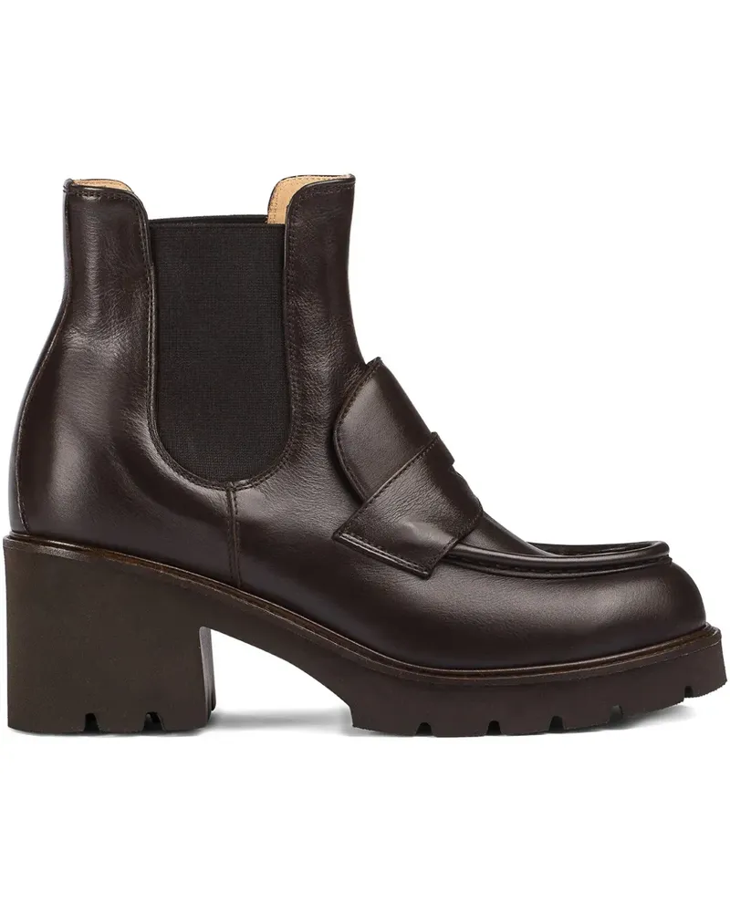Doucal´s loafer-detail boots - Braun Braun
