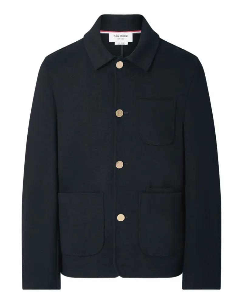 Thom Browne Compact Milano Hemdjacke - Blau Blau