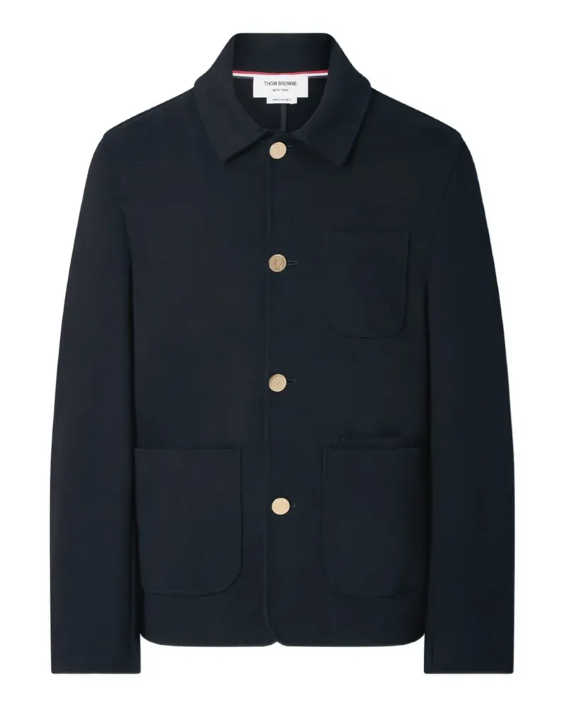Thom Browne Compact Milano Hemdjacke - Blau Blau