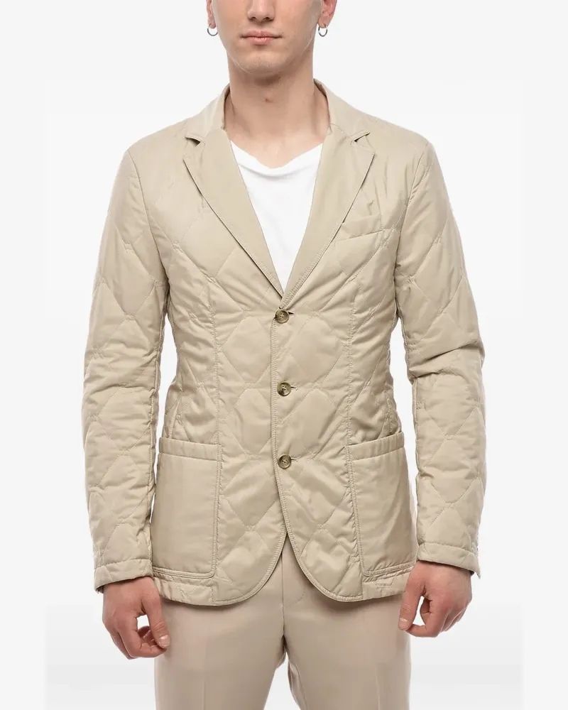 Corneliani quilted blazer - Nude Nude