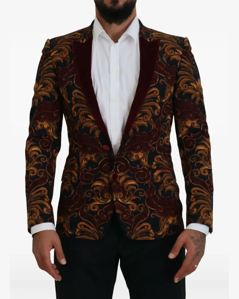 Dolce & Gabbana Blazer mit Barock-Print - Blau Blau
