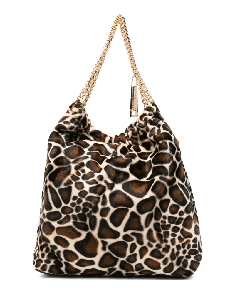 La Milanesa Tote Bag mit Giraffen-Print - Nude Nude