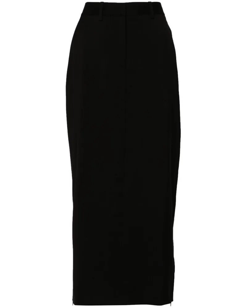 Helmut Lang Maxirock mit Reißverschlussdetail - Schwarz Schwarz