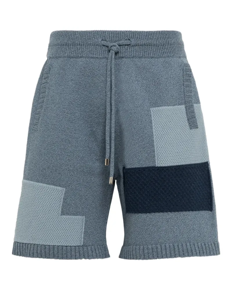 Laneus Shorts im Patchwork-Look - Blau Blau