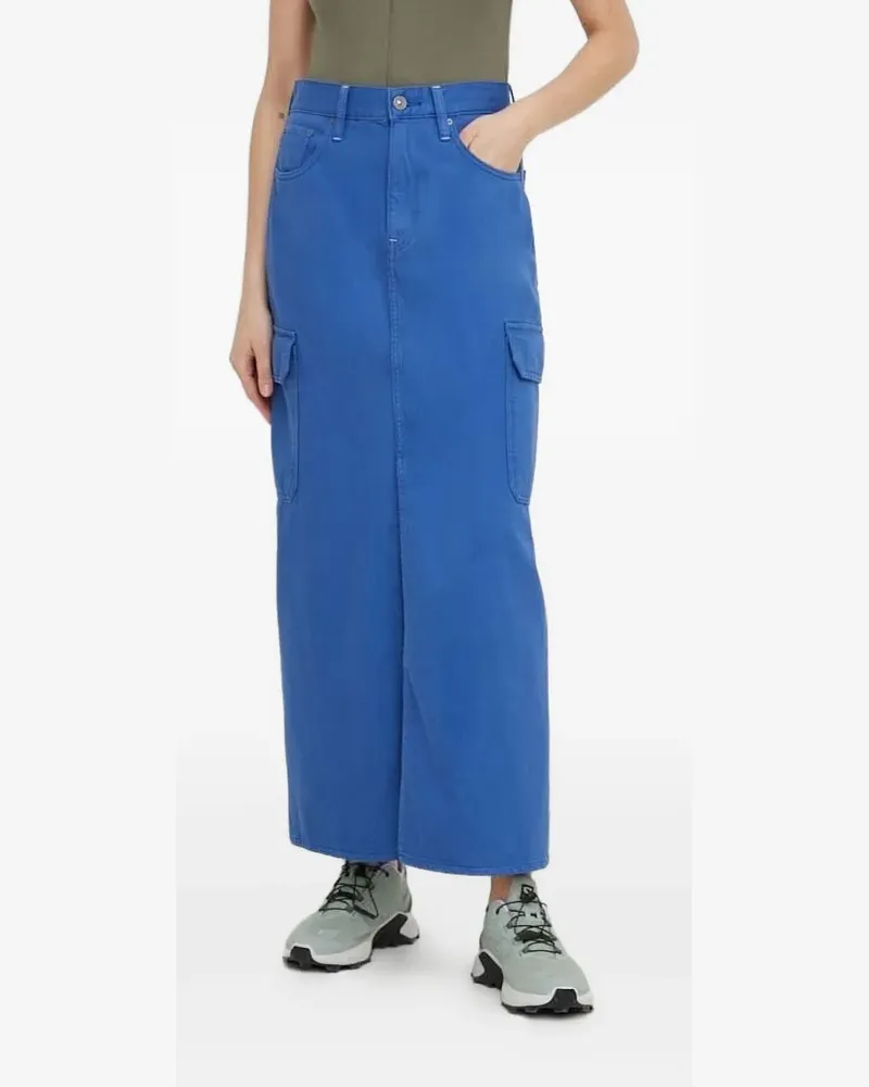 G-STAR RAW Maxirock mit Logo-Patch - Blau Blau