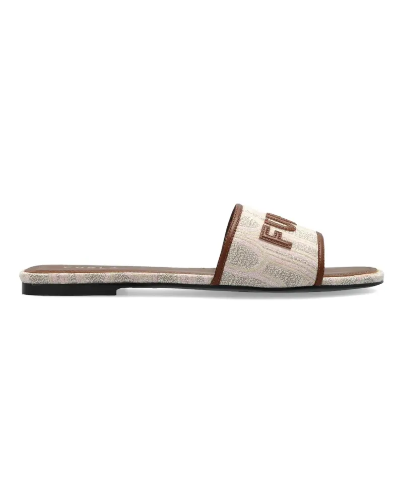 Furla logo sliders - Nude Nude