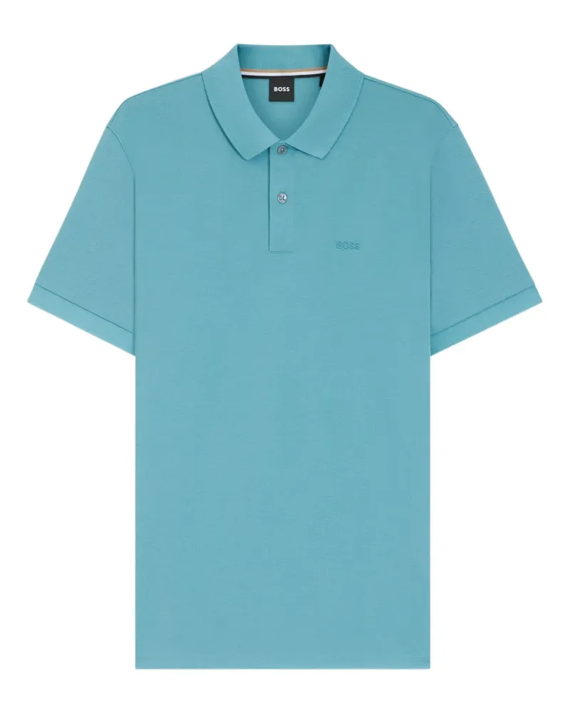 HUGO BOSS Poloshirt mit Logo-Stickerei - Blau Blau