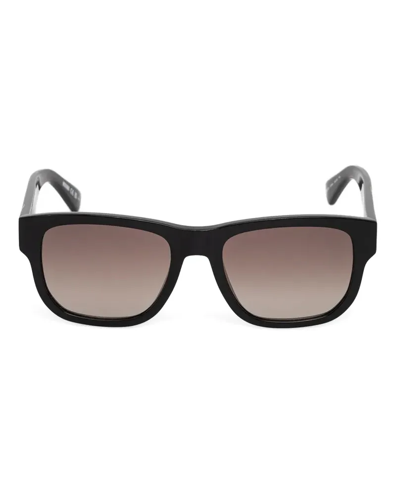 Moschino Sonnenbrille mit eckigem Gestell - Schwarz Schwarz
