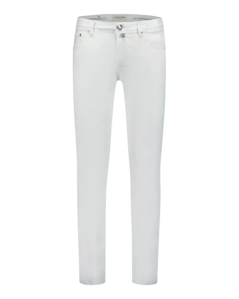 Jacob Cohën logo-patch slim-fit jeans - Weiß Weiß