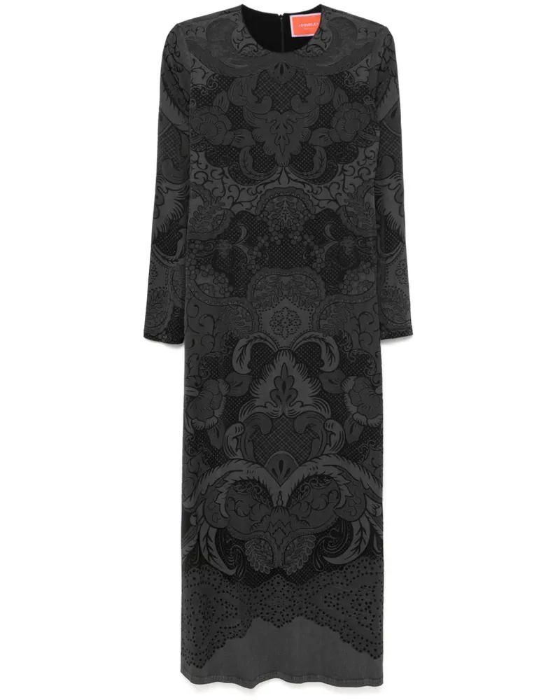 La DoubleJ Swing Midikleid - Schwarz Schwarz