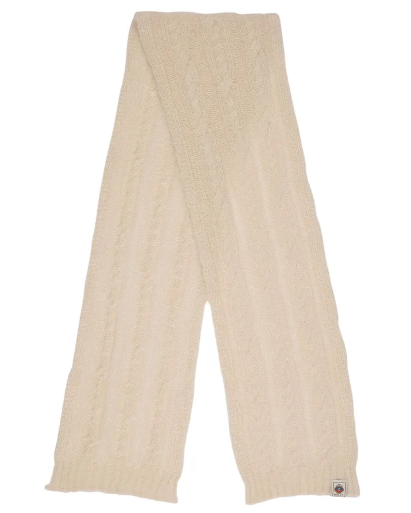 Bally Schal mit Logo-Applikation - Nude Nude