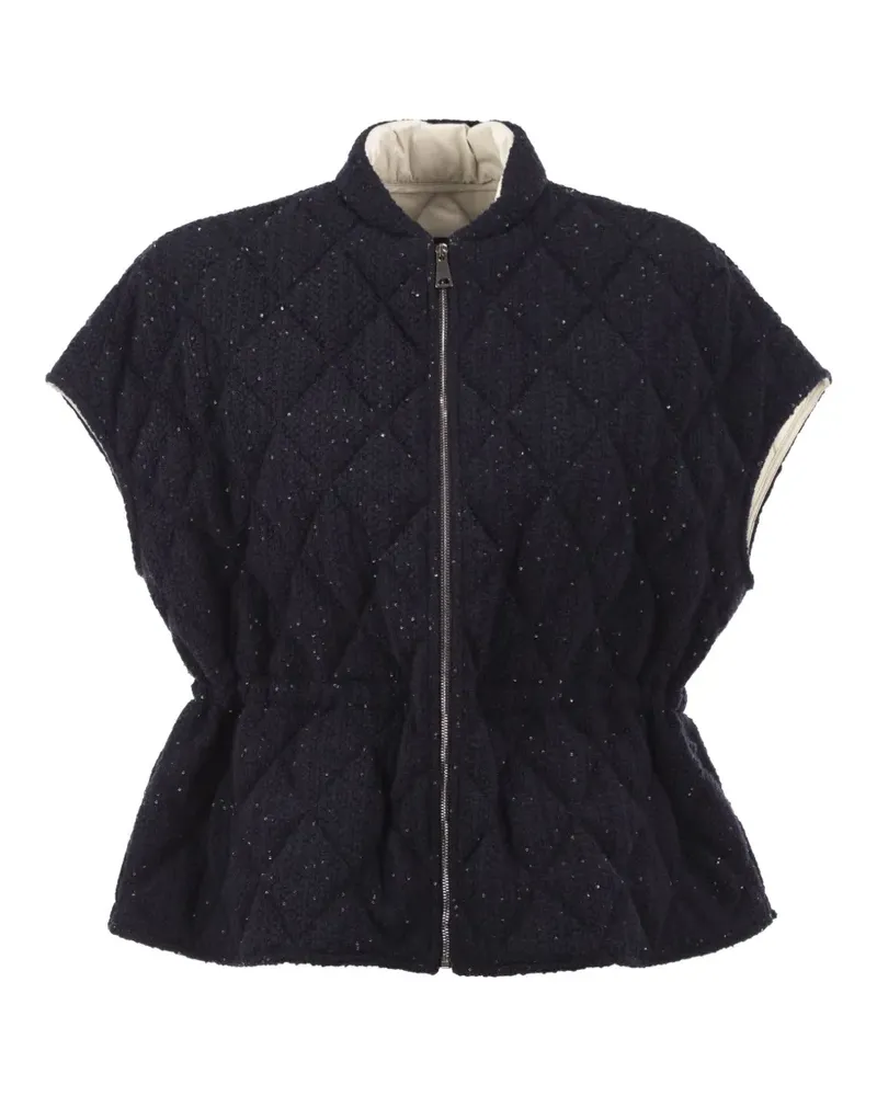 Fabiana Filippi sequin-embellished quilted gilet - Blau Blau