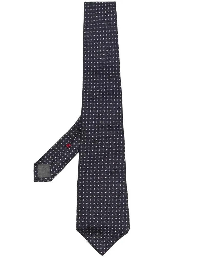 Brunello Cucinelli Seidenkrawatte mit Stickerei - Blau Blau