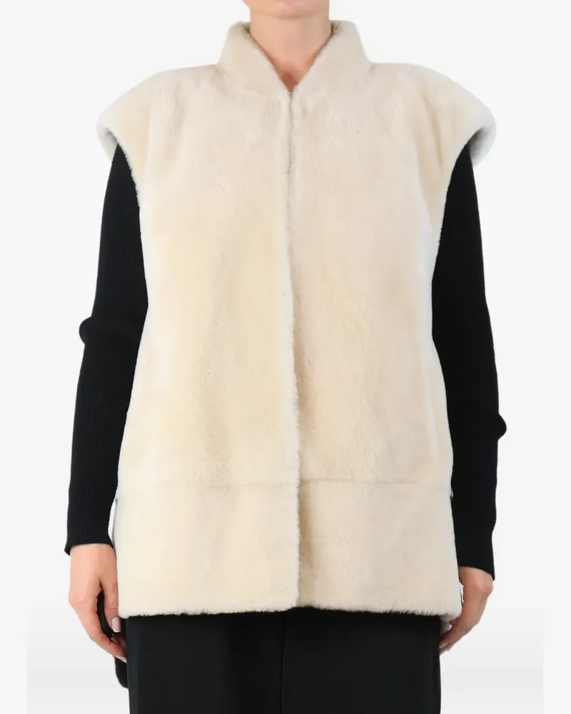 Karl Donoghue shearling gilet - Nude Nude