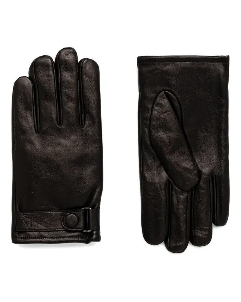 Armani Exchange buckle strap gloves - Schwarz Schwarz