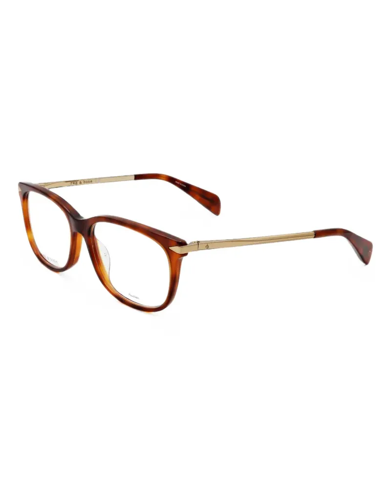 Rag & Bone Eckige Brille in Schildpattoptik - Braun Braun