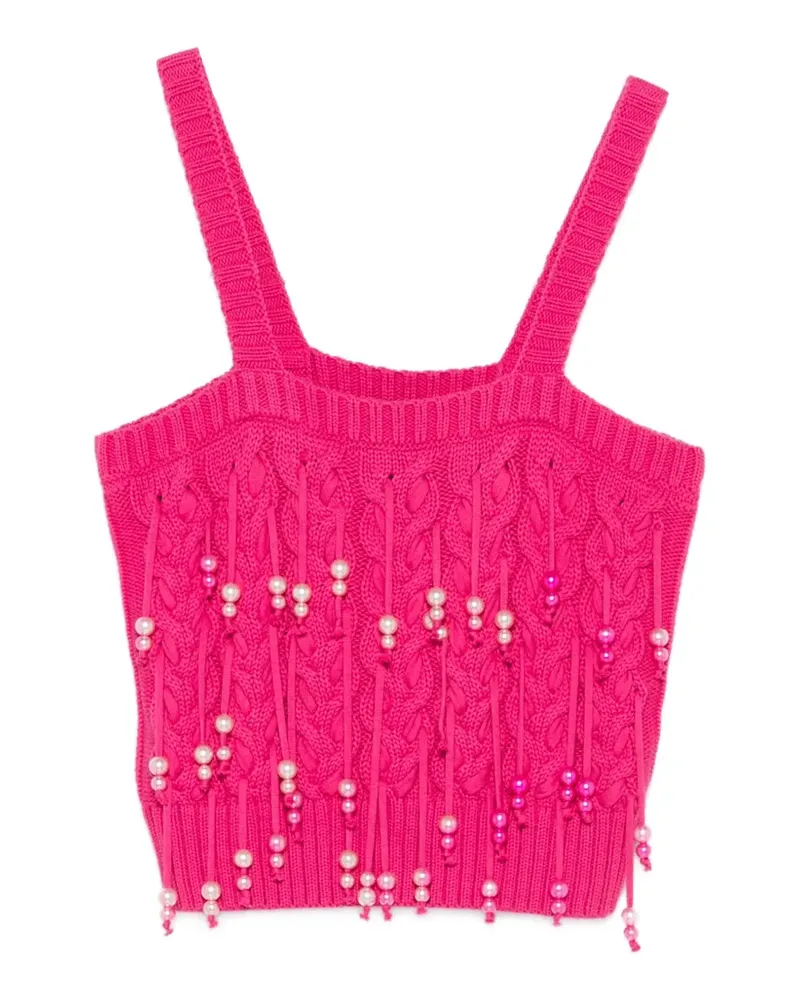 Pinko Potassio Oberteil mit Perlenverzierung - Rosa Rosa