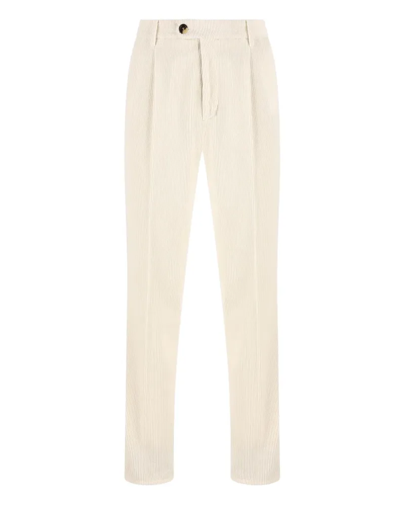 Brunello Cucinelli Cordhose mit Falten - Weiß Weiß
