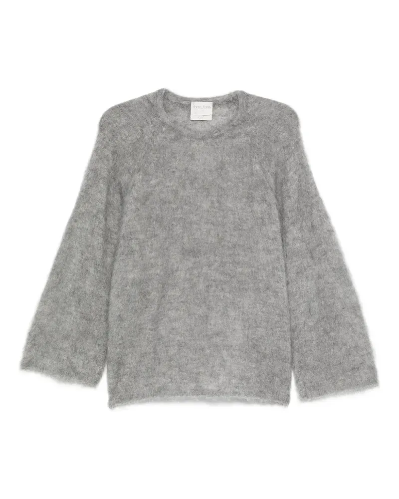 forte_forte Pullover mit Rundhalsausschnitt - Grau Grau