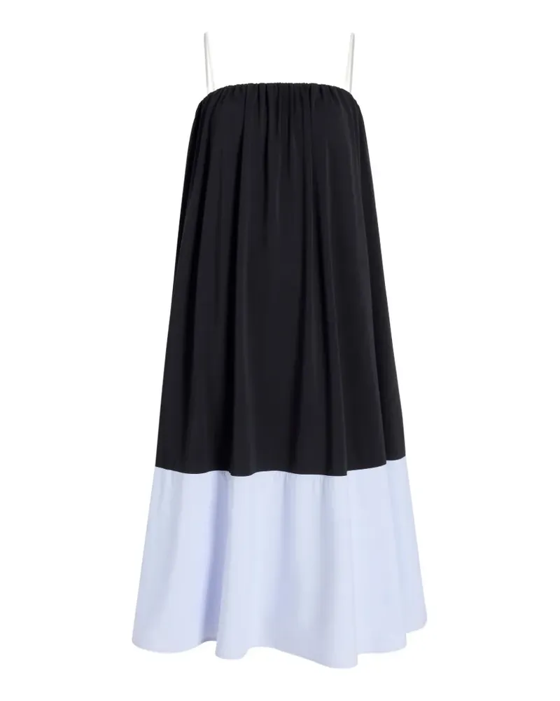 Proenza Schouler Saria Kreppkleid mit Kontrasteinsatz - Schwarz Schwarz