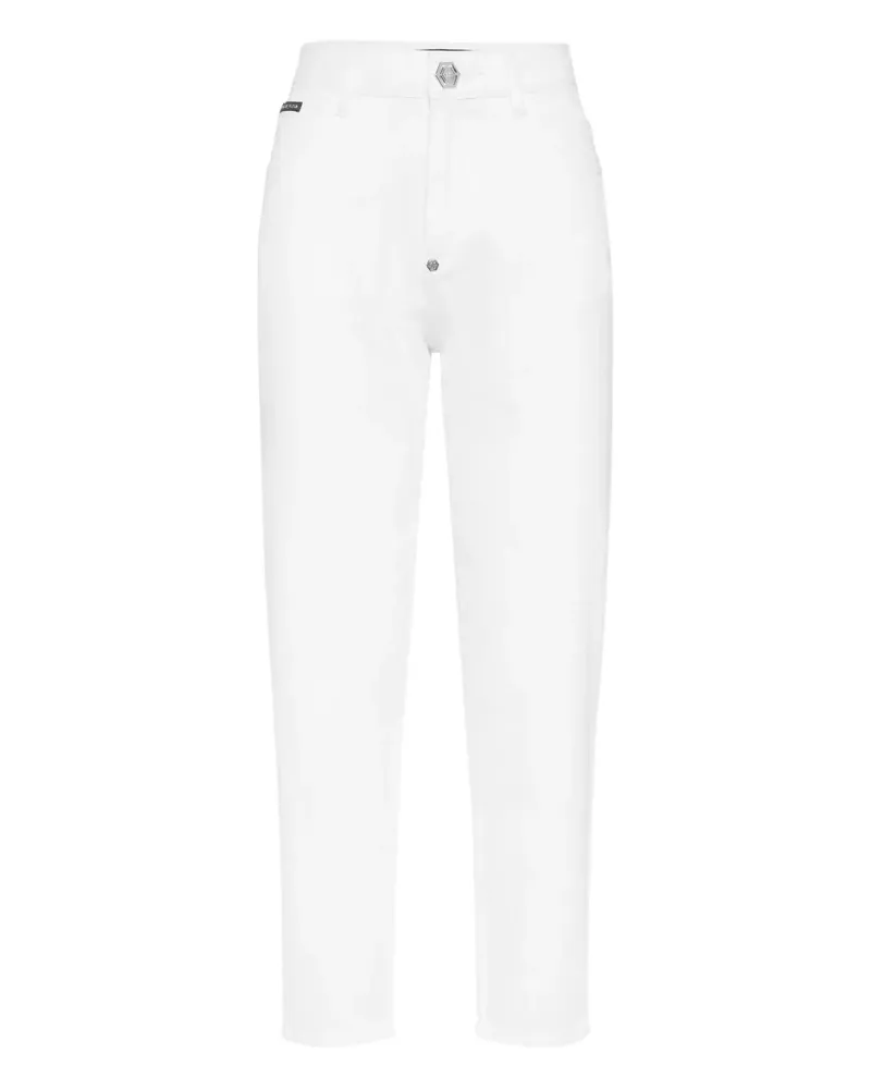 Philipp Plein Mom Fit Jeans - Weiß Weiß