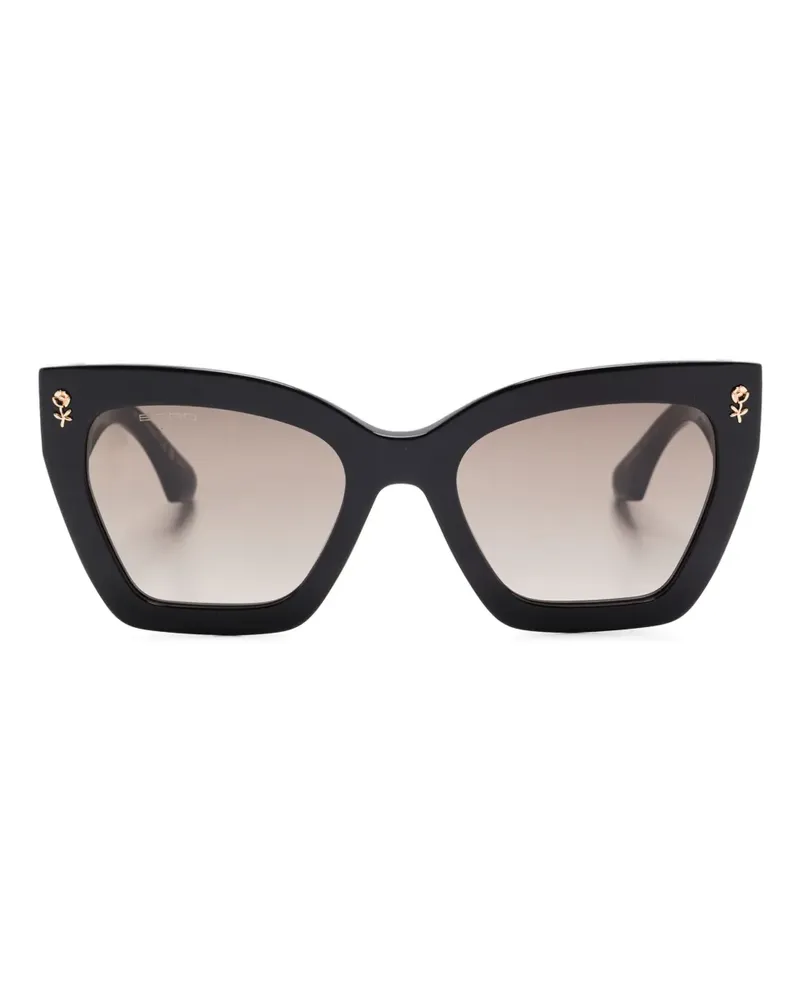 Etro Sonnenbrille mit Butterfly-Gestell - Schwarz Schwarz