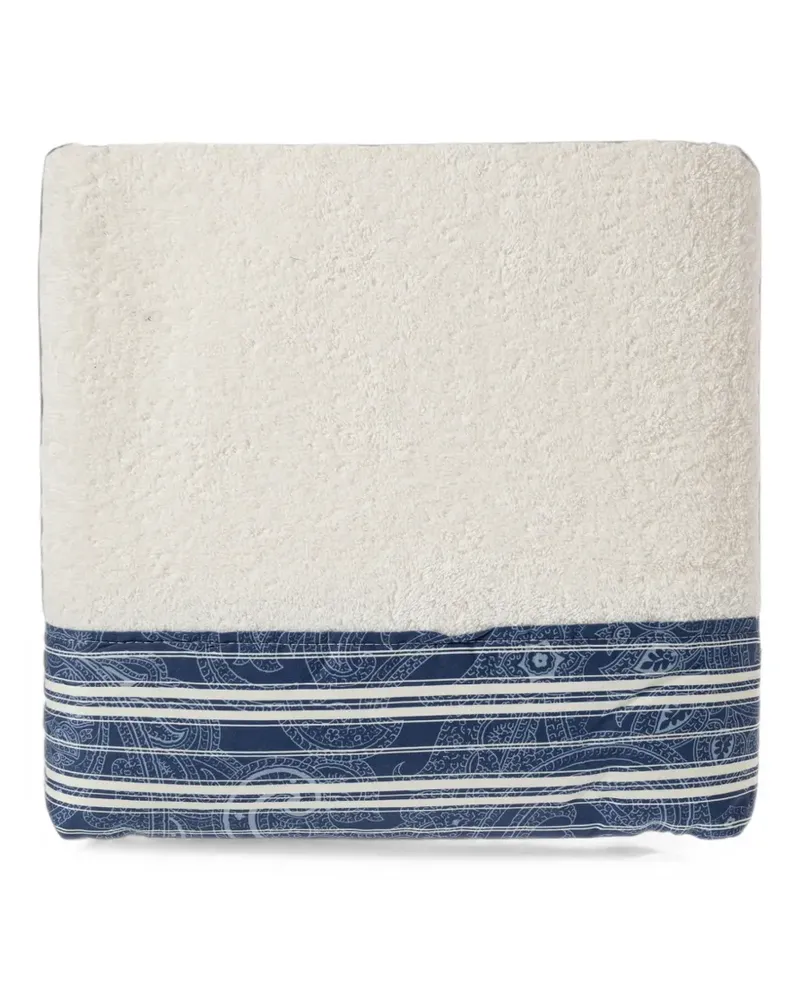 Etro Paisley-print embroidered bath towel - Nude Nude