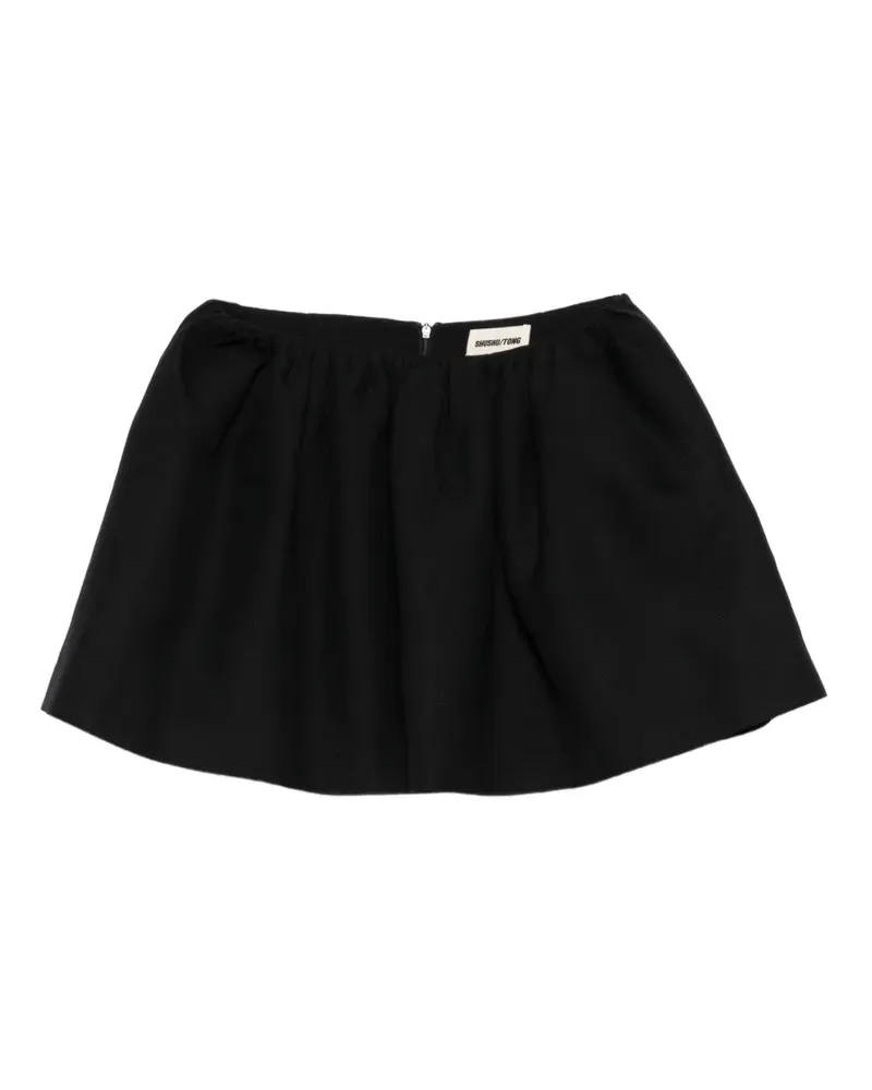 SHUSHU/TONG gathered A-line mini skirt - Blau Blau