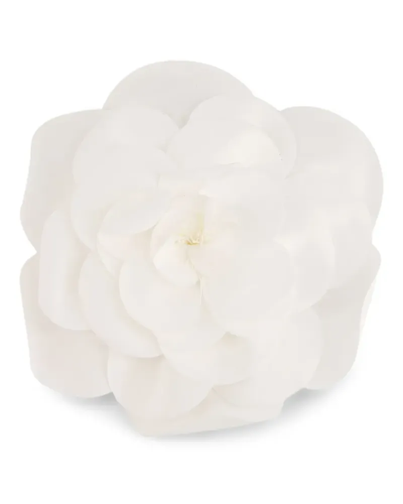 PAULA Handgefertigte Blumenbrosche - Weiß Weiß