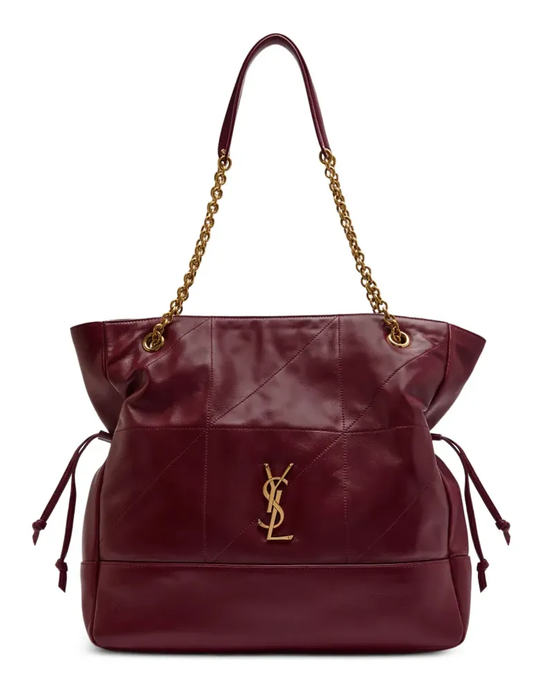 Saint Laurent Gesteppte Schultertasche mit Logo - Rot Rot