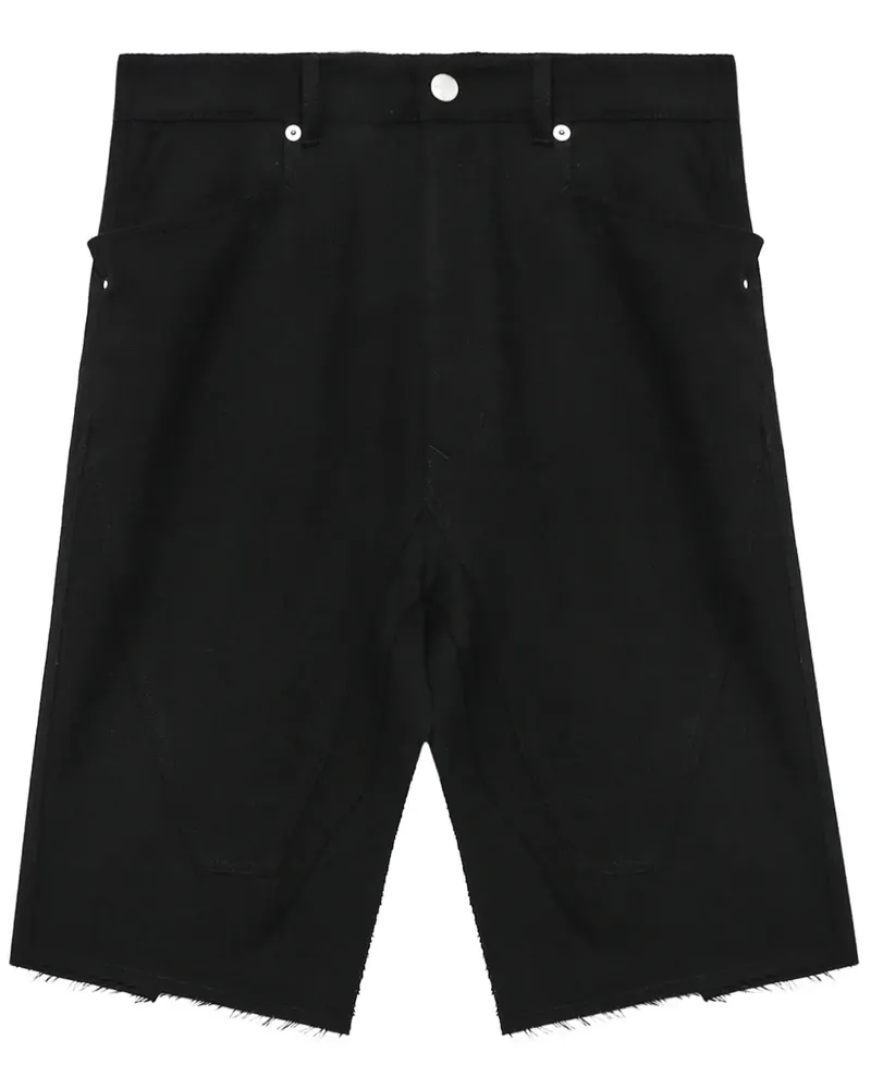 Rick Owens Ungesäumter Midirock - Schwarz Schwarz