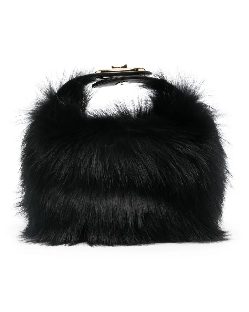 Valentino Garavani The Bold Edition Mini-Tasche mit VLogo - Schwarz Schwarz