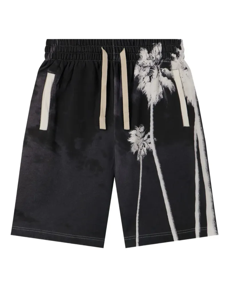 Palm Angels Shorts mit Palmen-Print - Schwarz Schwarz