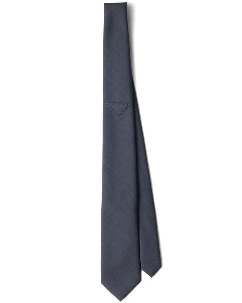 Prada Krawatte mit Triangel-Logo - Blau Blau