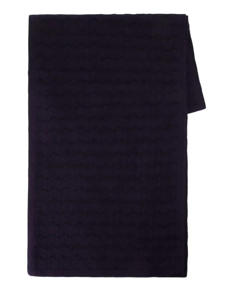 Officine Generale Schal mit Wellenmuster - Blau Blau