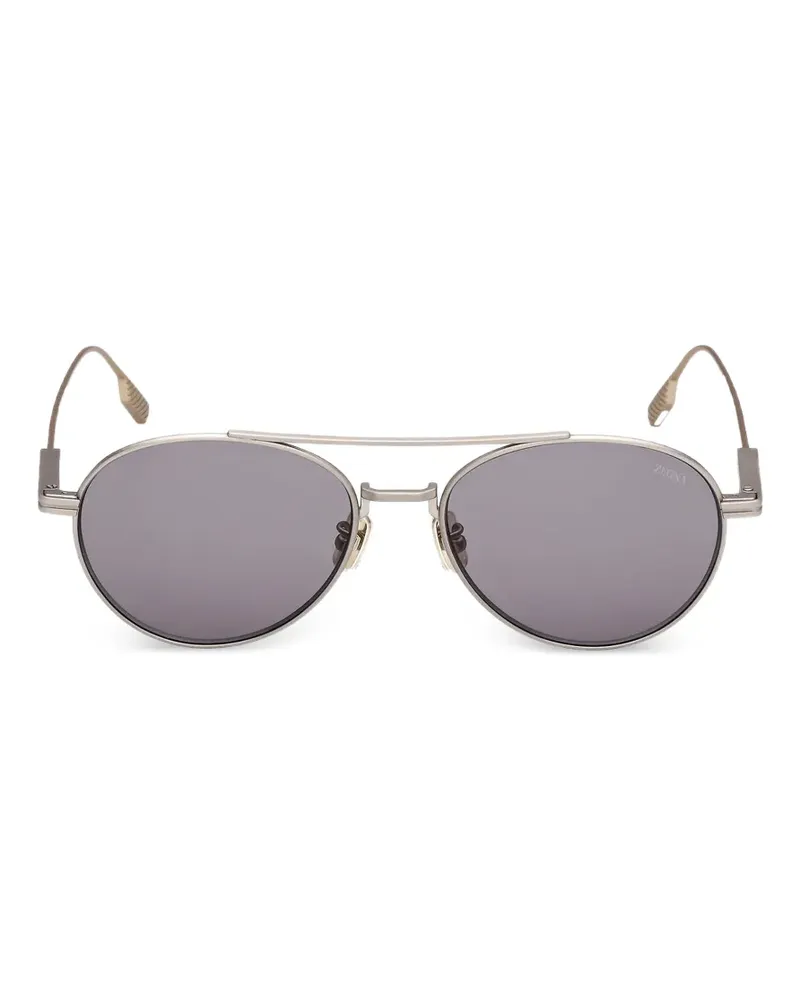 Ermenegildo Zegna round-frame sunglasses - Grau Grau