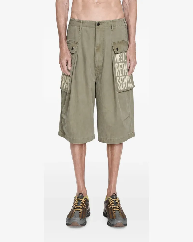 KAPITAL Jumbo Monkey Cargo-Shorts - Grün Grün