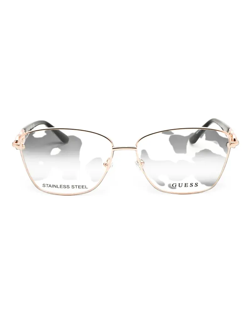 Guess rectangle-frame glasses - Gold Gold