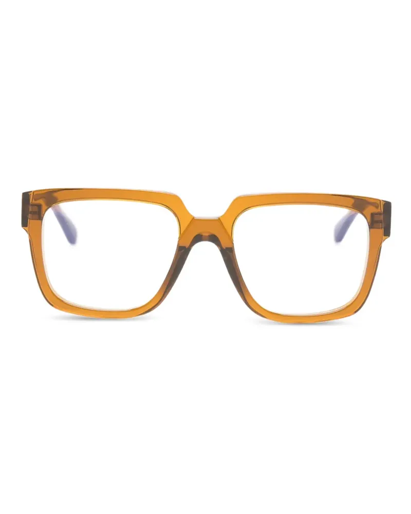 KUBORAUM Maske K3 Brille mit eckigem Gestell - Braun Braun