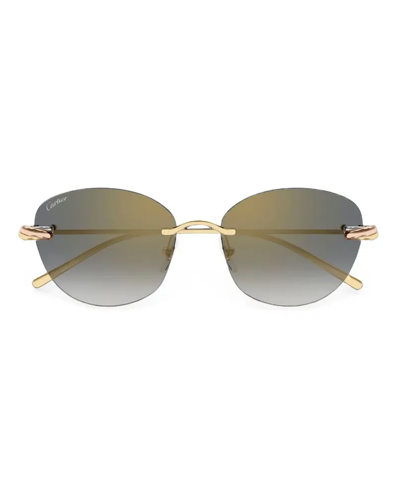 Cartier Rahmenlose Trinity Sonnenbrille - Gold Gold