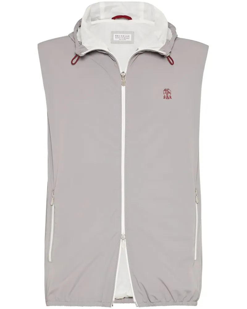 Brunello Cucinelli Besticktes Top - Grau Grau