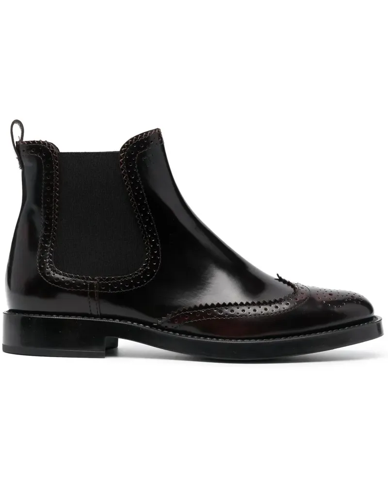 TOD'S Chelsea-Boots mit Budapesterdetails - Rot Rot