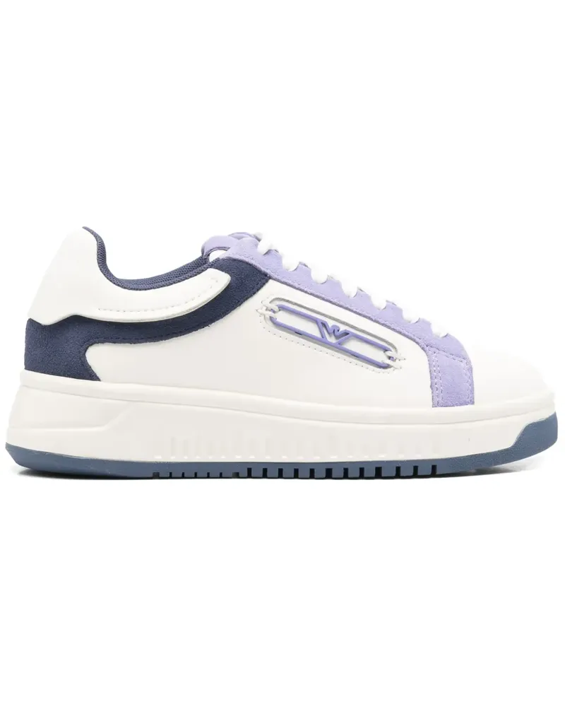 Emporio Armani Sneakers mit Logo-Applikation - Weiß Weiß