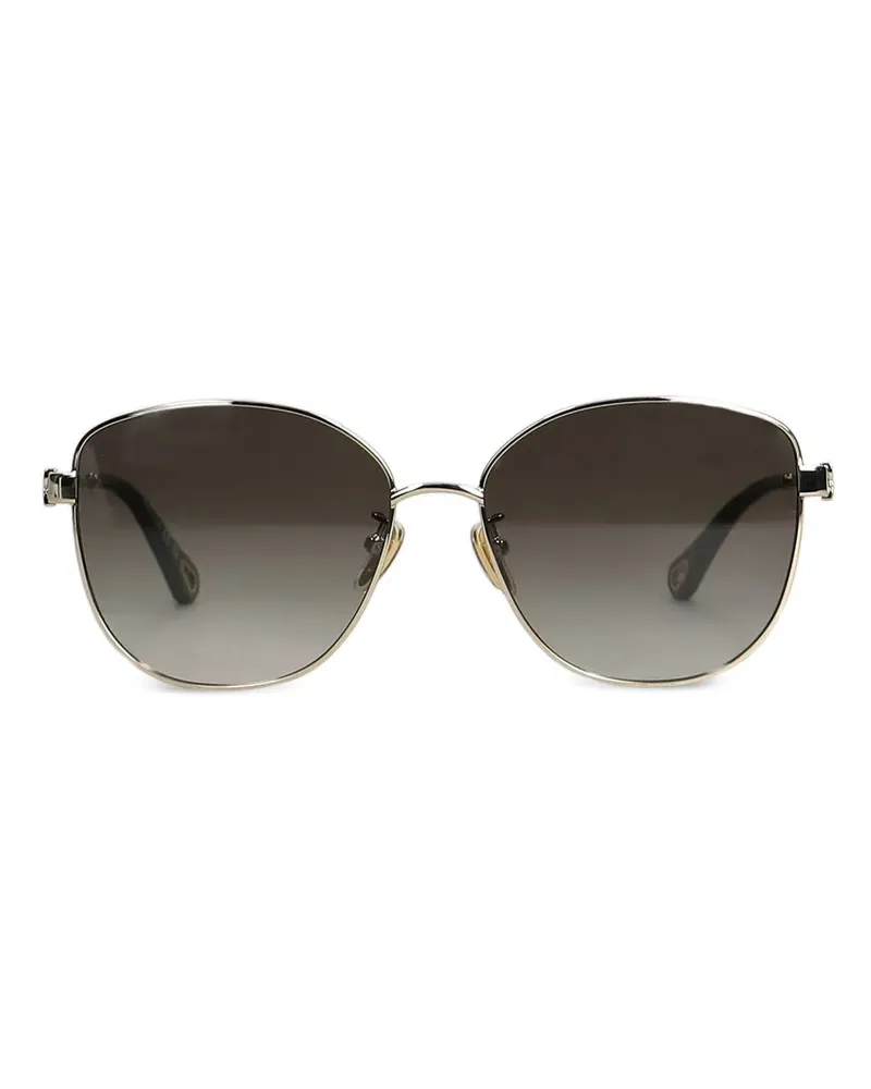 Chloé Sonnenbrille mit eckigem Gestell - Gold Gold